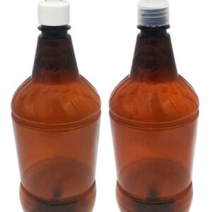 5 Frascos Plásticos Âmbar 1l Válvula Bico De Pato S Gr2