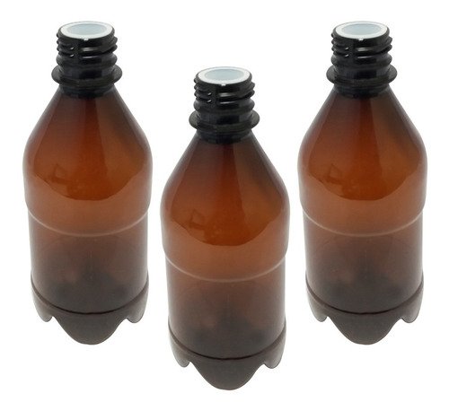16 Frasco Plástico Âmbar Pet 350ml Tampa S Batoque Agu - Imagem 4