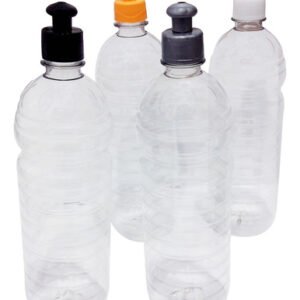 57 Frascos Plástico Cristal Pet 900ml C/ Tampa Pushpull Sho