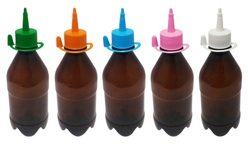 300 Frascos Plástico Âmbar Pet 350ml C/ Bico Aplicador Agu - Imagem 2