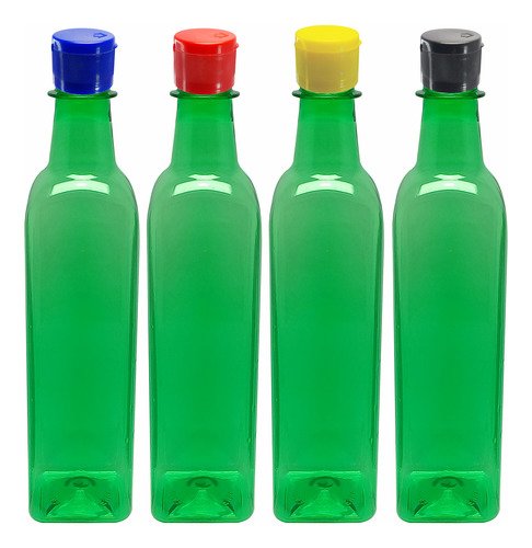 12 Frascos Plástico Verde Pet 500ml C/ Tampa Fliptop Aze - Imagem 2