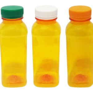 18 Frascos Plástico Laranja Pet 300ml Tampa Rosca Lacre Qua