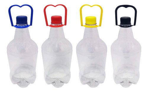 30 Frasco Plástico Cristal Pet 1,5l Tamp Rosc Lacre Alça Gr2