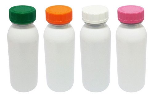 179 Frascos Plásticos Branco Pet 300ml Com Tampa Child Det - Imagem 2