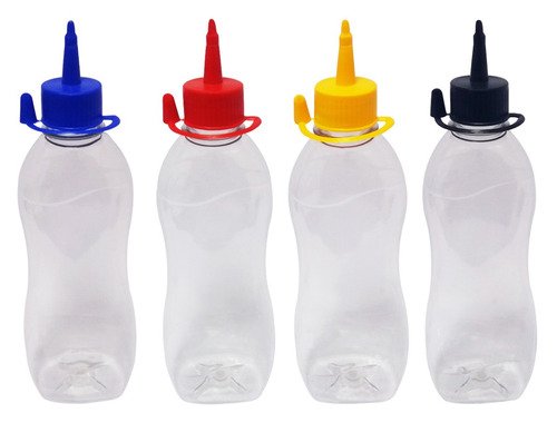 17 Frascos Plástico Cristal Pet 360ml C/ Bico Aplicador Cat