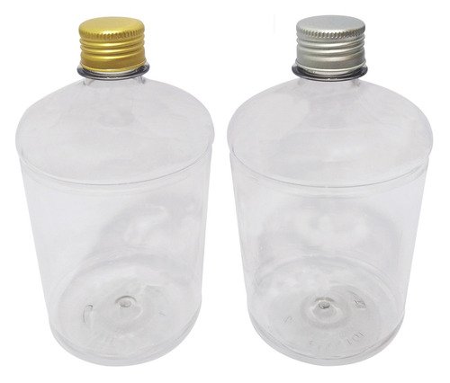 22 Frascos Plásticos Cristal Pet 1l Tampa Aluminio S/ Sab