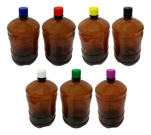 3 Frascos Plástico Âmbar Pet De 2l Com Tampa Fliptop Gro - Imagem 3