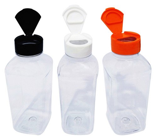 256 Frascos Plástico Cristal Pet 500ml Tampa Fliptop Cap Qua