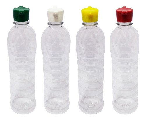46 Frasco Plástico Cristal Pet 500ml Tampa Rosca 2 Bico Lim - Imagem 2