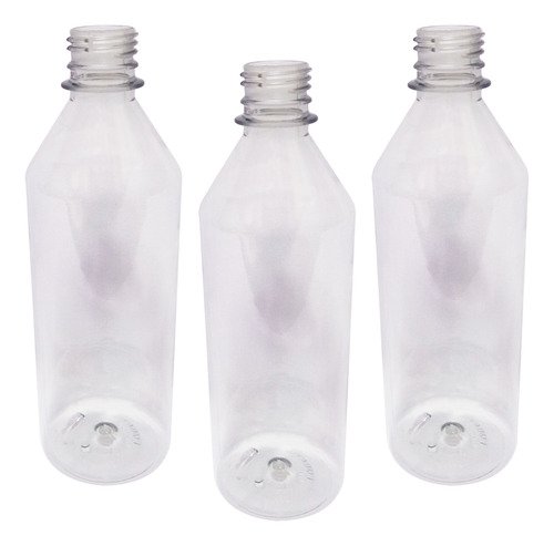 210 Frasco Plástico Cristal Pet 500ml Tampa Rosca 2 Bico Cos - Imagem 3