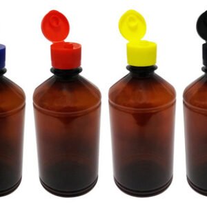 212 Frascos Plástico Âmbar Pet 500ml C/ Tampa Fliptop Far