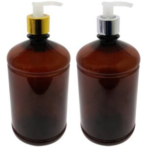 126 Frascos Plásticos Âmbar 1l Válvula Bico De Pato L Sab