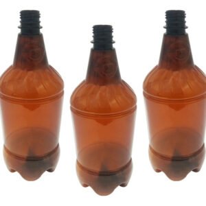 5 Frascos Plásticos Âmbar Pet De 1l Vazios Sem Tampas Gr2