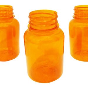 34 Frascos Plástico Laranja Pet 150ml Vazios Sem Tampas Sup