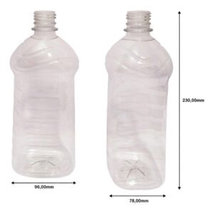 27 Frascos Plástico Cristal Pet De 1l Vazios Sem Tampas Ama