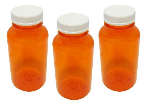 450 Frasco Plástico Laranja Pet 240ml Tam Rosca S/ Lacre Sup