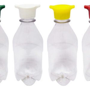 300 Frasco Plástico Cristal Pet 350ml Tampa Rosca 2 Bico Agu