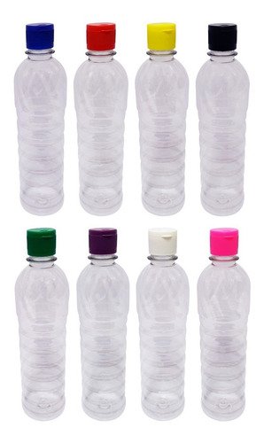 200 Frascos Plástico Cristal Pet 500ml C/ Tampa Fliptop Lim - Imagem 3