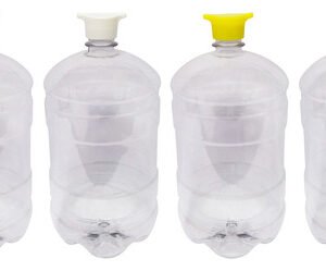 9 Frasco Plástico Cristal Pet 2l Com Tampa Rosca 2 Bico Gro