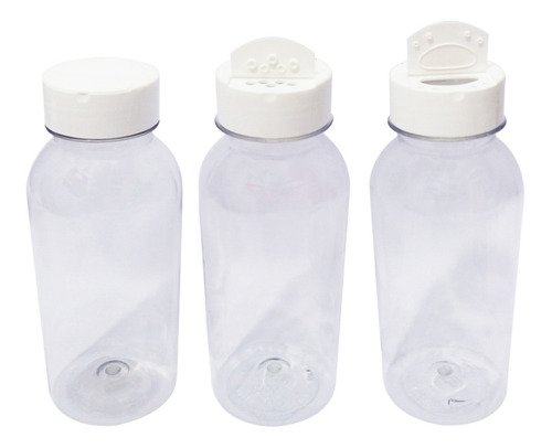 360 Frascos Plástico Cristal Pet 300ml Tempero Fliptop Det