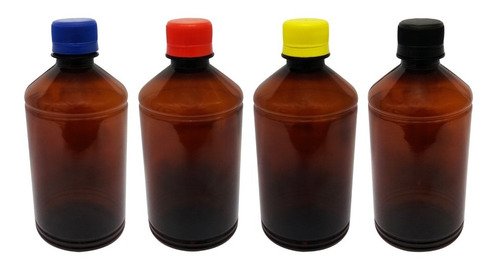 212 Frascos Plástico Âmbar Pet 500ml Tampa Rosca Lacre Far