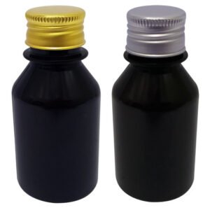 416 Frascos Plástico Âmbar Pet 100ml C Tampa Aluminio S/ F