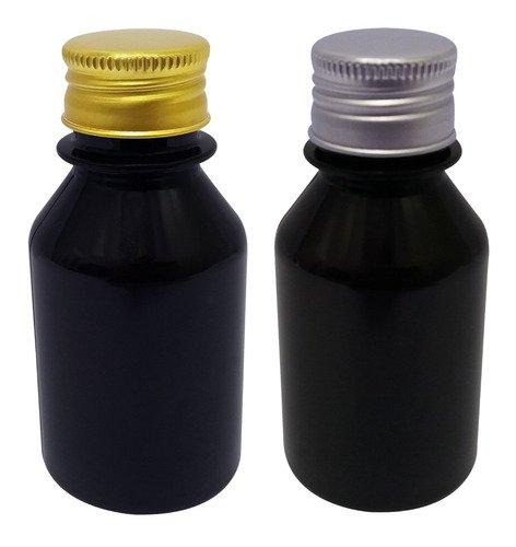 416 Frascos Plástico Âmbar Pet 100ml C Tampa Aluminio S/ F