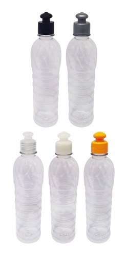 12 Frascos Plástico Cristal Pet 500ml C/ Tampa Pushpull Lim - Imagem 3