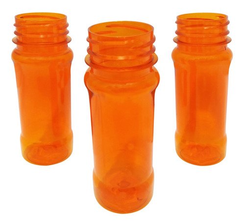 171 Frasco Plástico Laranjado Pet 120ml Vazio Sem Tampas Con