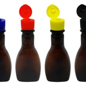 272 Frascos Plásticos Âmbar Pet 200ml C/ Tampa Fliptop Mol