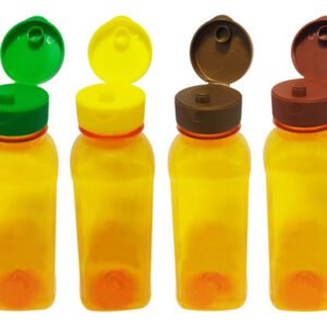 374 Frascos Plástico Laranja Pet 300ml Tempero Fliptop Qua
