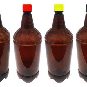 24 Frascos Plástico Âmbar Pet 2l Com Tampa Rosca Lacre Gr2