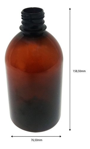 106 Frasco Plástico Âmbar Pet 500ml Tampa S Batoque Sab - Imagem 10