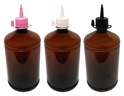 135 Frascos Plástico Âmbar Pet 1l C/ Bico Aplicador Sab - Imagem 2