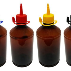 105 Frascos Plástico Âmbar Pet 500ml C/ Bico Aplicador Far