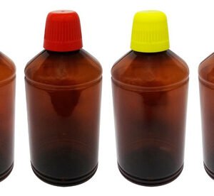 12 Frasco Plástico Âmbar Pet 500ml Tamp Dosadora 20ml Far