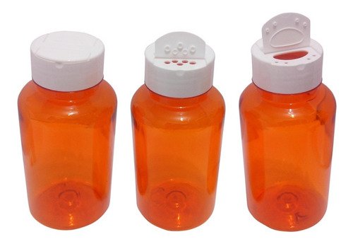 210 Frasco Plástico Laranjado Pet 240ml Tempero Fliptop Sup - Imagem 5