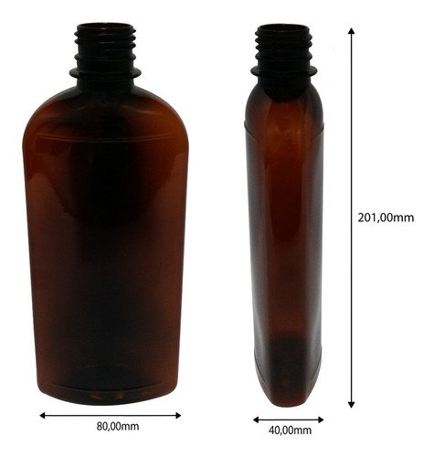 135 Frasco Plástico Âmbar Pet 400ml Batoque 12 Furos Min - Imagem 5