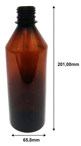 50 Frasco Plástico Âmbar Pet 500ml Tampa Rosca 2 Bico Cos - Imagem 6