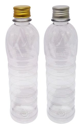 100 Frascos Plástico Cristal Pet 500ml Tampa Aluminio S/ Lim
