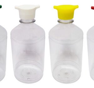 12 Frasco Plástico Cristal Pet 500ml Tampa Rosca 2 Bico Far