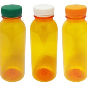 360 Frascos Plástico Laranja Pet 300ml Tampa Rosca Lacre Det