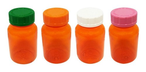 308 Frascos Plásticos Laranja Pet 150ml Com Tampa Child Sup - Imagem 2