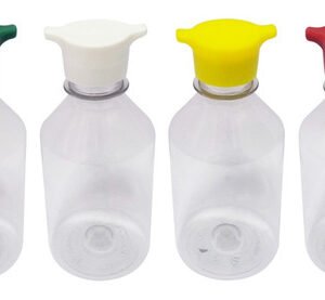 350 Frasco Plástico Cristal Pet 250ml Tampa Rosca 2 Bico Far