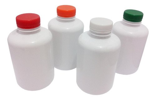 40 Frascos Plástico Branco Pet 500ml Tampa Rosca Lacre Sup - Imagem 2