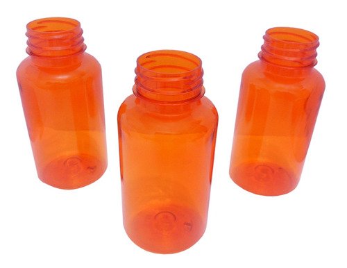 210 Frasco Plástico Laranjado Pet 240ml Vazio Sem Tampas Sup