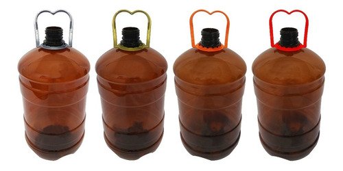3 Frascos Plásticos Âmbar Pet 2l Com Alças 2 Dedos Gro - Imagem 3