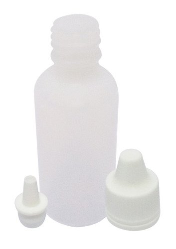 45 Frasco Plástico Incolor Pe 20ml C Tampa Lacre Gotejador - Imagem 2