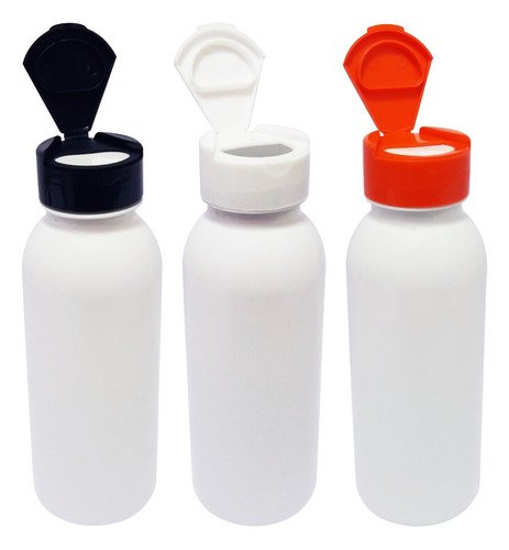 163 Frascos Plástico Branco Pet 300ml Tampa Fliptop Cap Det