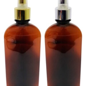 52 Frascos Plásticos Âmbar Pet 400ml Válvula Spray L Min